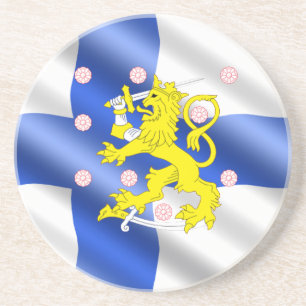 Finse vlag zandsteen onderzetter