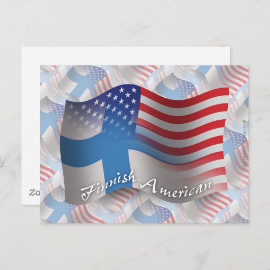 Finse Waving Flag Briefkaart (Voorkant / Achterkant)