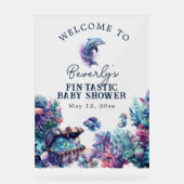 Fintastic een moderne rustieke Waterverf Baby show Acryl Bord (Voorkant)