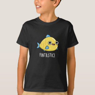 Fintastic Funny Fish Pun Dark BG T-shirt