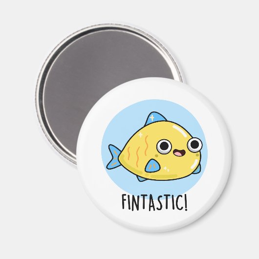 Fintastic Funny Fish Pun Magneet (Voorkant / Achterkant)