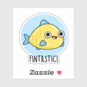 Fintastic Funny Fish Pun Sticker (Vel)