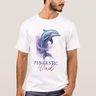Fintastic Pap Moderne Rustieke Waterverf Douche T-shirt