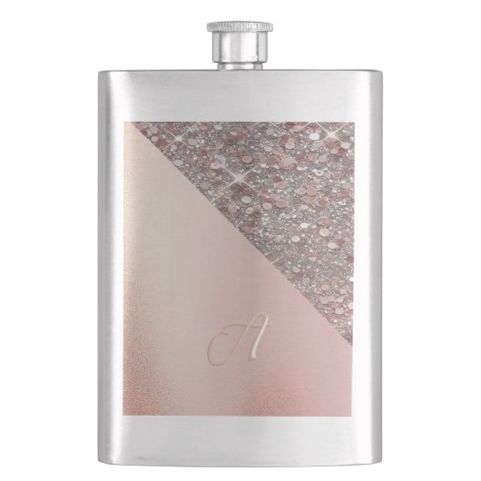 Fiole Classique Monogramme Or Rose Élégant (devant)