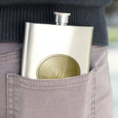 Fiole de monogramme à fleurs dorées (En situation)