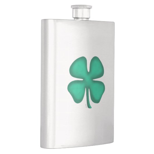 Fiole en acier inoxydable Lucky 4 Leaf Irish Clove (Droite)