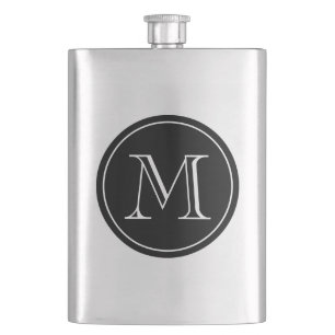 Fiole en acier inoxydable paraphée monogrammée p