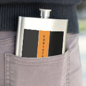 Fiole Masculine à rayures orange noire personnalis (En situation)