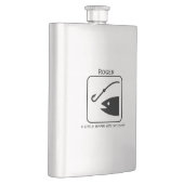 Fiole métallique personnalisée à thème de pêche (Droite)
