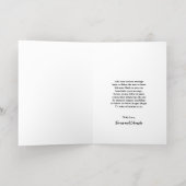 Fiona Bold Monogram Moderne bruiloft Folie Wenskaart (Binnenlaag)