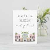 FIONA Charleston Photo Bridesmaid Carte de Proposi (Debout devant)