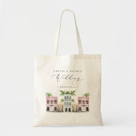 FIONA Charleston Skyline Destination Wedding Tote Bag (Voorkant)