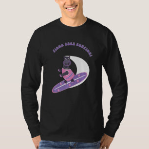 Fiona de Baby hippo van Cburn nati gaat surfen T-shirt