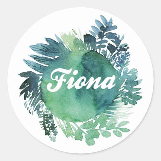 Fiona Foliage Ronde Sticker (Voorkant)