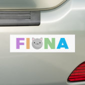Fiona Grey or Ginger Cat Bumper Sticker (En voiture)