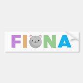 Fiona Grey or Ginger Cat Bumper Sticker (Devant)