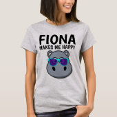 FIONA HIPPO MAAKT ME HAPPY T-shirts (Voorkant)