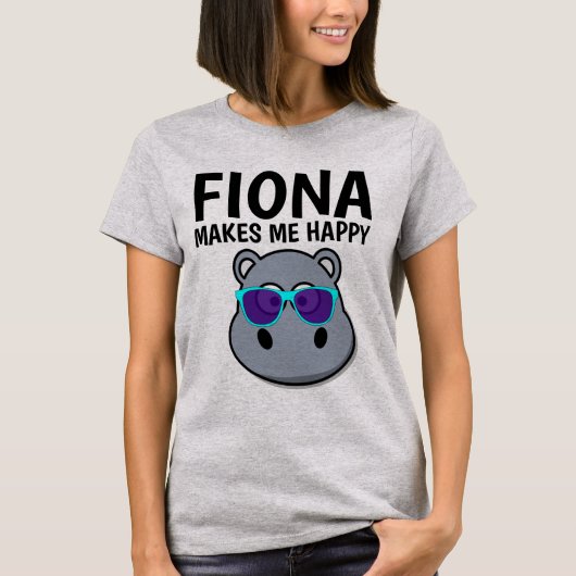 FIONA HIPPO MAAKT ME HAPPY T-shirts (Voorkant)