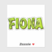 Fiona Name Kiwi Design Autocollant (Feuille)