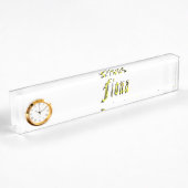 Fiona, Nom, Logo, Plaque De Nom De Bureau Avec Hor