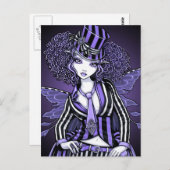 Fiona Paars Gothic Couture Fairy Briefkaart (Voorkant / Achterkant)