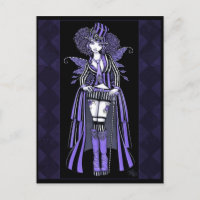 Fiona Purple Couture gothique Fée Carte postale