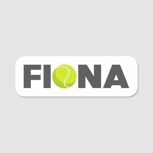Fiona Tennis Naamplaatje (Voorkant)