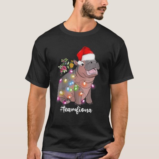 Fiona The Hippo Baby Christmas Lights T-shirt (Voorkant)