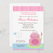 Fiona the Pond Frog Baby shower 5x7 Uitnodiging (Voorkant / Achterkant)