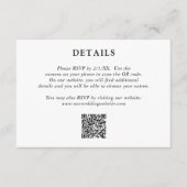 Fiona zwart-wit Bold Monogram Moderne bruiloft Informatiekaartje (Voorkant)