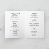 Fiona zwart-wit Bold Monogram Moderne bruiloft Programma (Binnen)