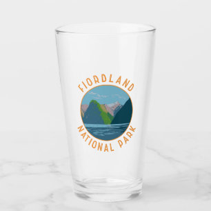 Fiordland National Park Nieuw-Zeeland Retro Circle Glas