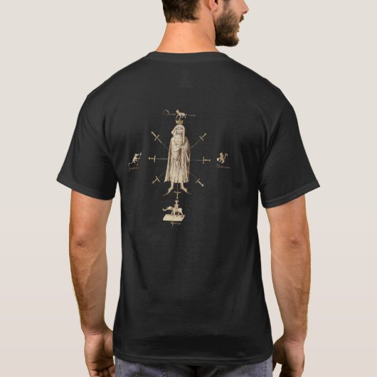 Fiore dei Liberi dark Poste (Guards) Tshir T-shirt (Achterkant)