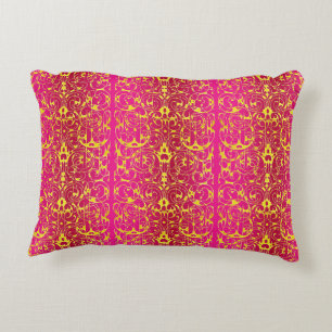 Fiore in Fuschia en Geel Accent Kussen
