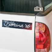 Fiorina '16 Witte Autograaf -.png Bumpersticker (Op Truck)