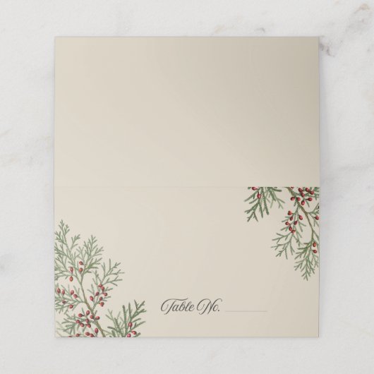 Fir Branches Cartes de lieux de vacances (Extérieur déplié)