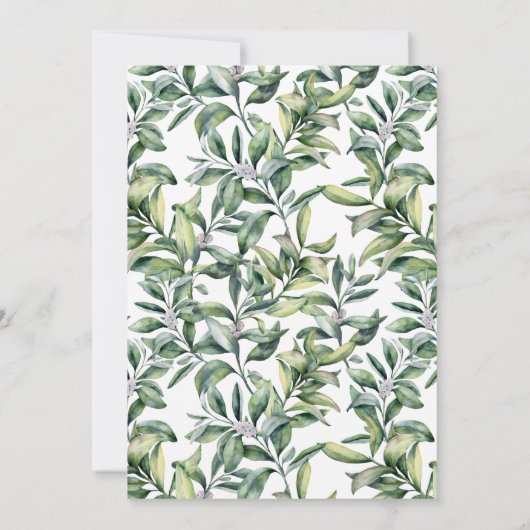 Fir Cone d'hiver moderne Noël Invitation (Dos)