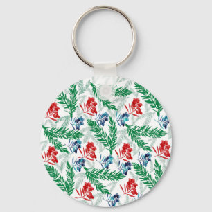 Fir Tree Branches met Berries Sleutelhanger