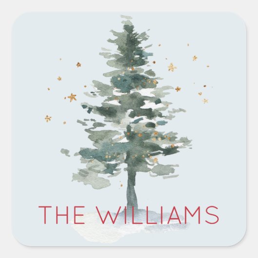 Fir Tree Christmas Holiday Sticker (Voorkant)