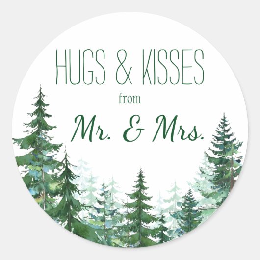 Fir Tree Dank u Stickers (Voorkant)