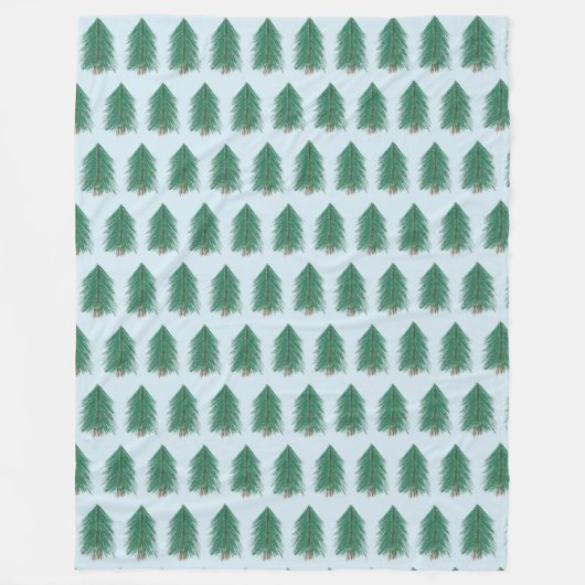 Fir Tree Forest Fleece Deken (Voorkant)