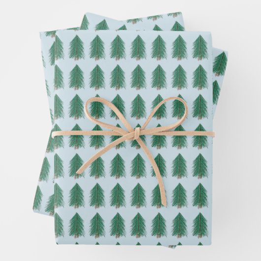 Fir Tree Forest Inpakpapier Vel (In situ)