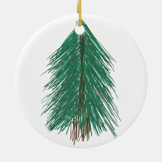Fir Tree Forest Keramisch Ornament (Achterkant)