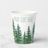 Fir Tree Forest Rustieke Outdoor Trouwpapier Cups Papieren Bekers (Voorkant)