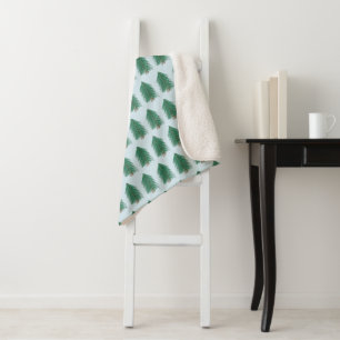 Fir Tree Forest Sherpa Deken