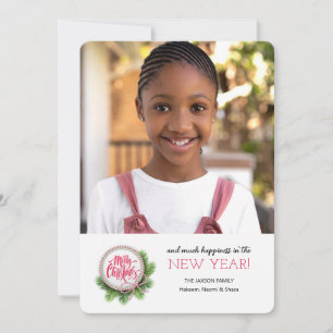 Fir Tree Greeting Photo Holiday Kaart