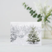 Fir Tree in Thick Snow Briefkaart (Staand voorkant)