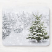 Fir Tree in Thick Snow Muismat (Voorkant)