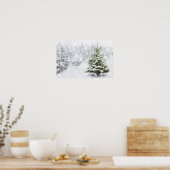 Fir Tree in Thick Snow Poster (Keuken)