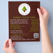 Fir Tree-ontwerp, kerstboomverkoop Flyer (Hand)